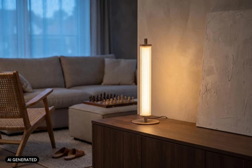 Lucide VALENTINE - Tischlampe - Ø 15 cm - LED Dim. - CCT - 1x15W 2200K/3000K - Champagner Farbe - Vibes - AI 1
